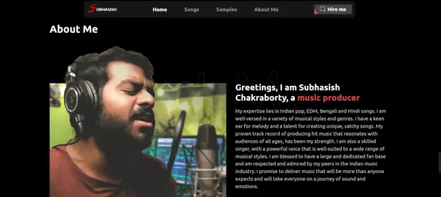 Music Portfolio Project Poster